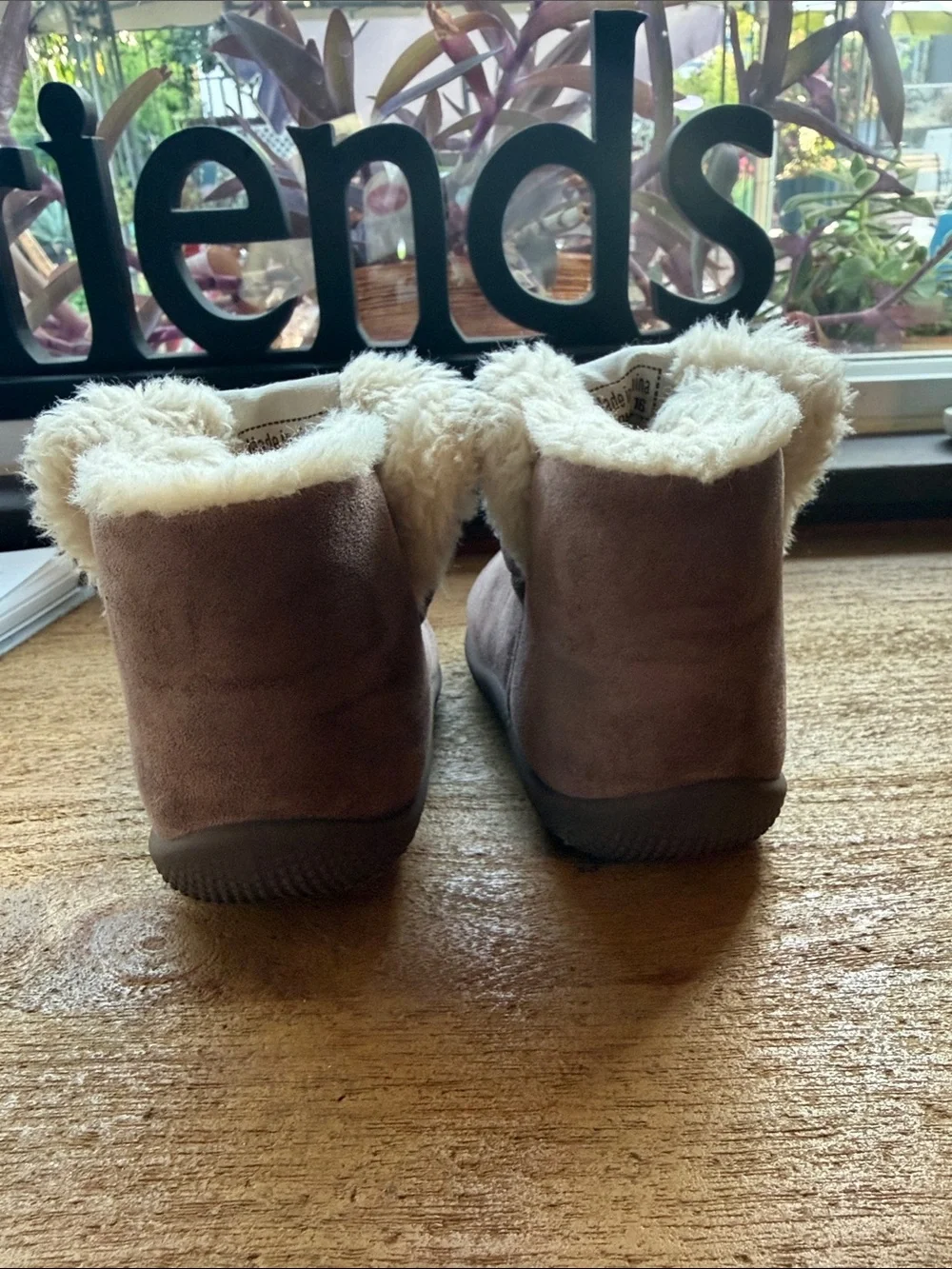 Keesky toddlers Brown Faux-Suede Winter Boots with Sherpa Lining